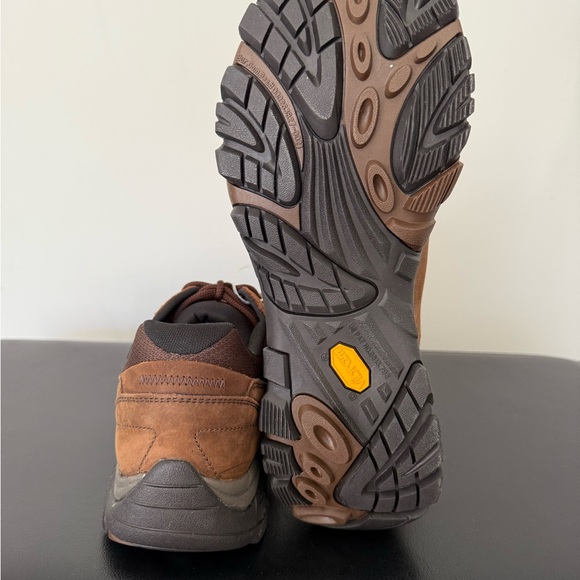 Merrell Men's Sz 12 Moab Adventure Lace Dark Earth Waterproof Hiking Vibram Shoe - Picture 3 of 11